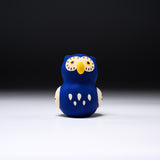 Seto Ware Lucky Ornament - Blue Owl / 瀬戸陶芸社 縁起玩具