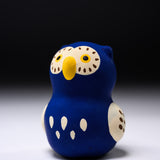 Seto Ware Lucky Ornament - Blue Owl / 瀬戸陶芸社 縁起玩具
