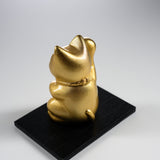 Metal Alloy Ornament with Urushi Paint - Lucky Cat - Gold / 銀雅堂 招き猫