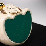Metal Alloy Ornament with Urushi Paint - Lucky Cat - White - Large 16 cm / 銀雅堂 招き猫