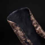 USUKI Ware Handmade Lotus Leaf Tea Holder - Black / 臼杵焼