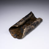 USUKI Ware Handmade Lotus Leaf Tea Holder - Gold Glaze / 臼杵焼