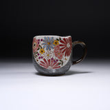 Kutani ware Mug Cup - Kiku Pink / 九谷焼 マグカップ