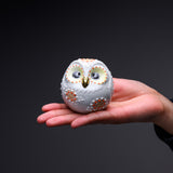 Kutani Ware Animal Ornament - Orange Owl / 九谷焼 梟