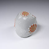 Kutani Ware Animal Ornament - Orange Owl / 九谷焼 梟