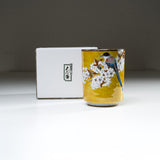 Kutani ware Japanese Yunomi Tea Cup - Kacho Fugetsu / 九谷焼 花鳥風月 湯呑み