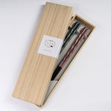 KASANE Lacquered Pair Chopsticks in a Paulownia Box / 民藝箸 ギフトセット