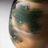 Kutani ware Premium Vase - Crane and Pine / 九谷焼 花瓶 鶴と松