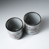 Kutani ware Pair Yunomi Tea Cup - Spring / 九谷焼 ペア湯呑み