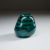 Kutani Ware Animal Ornament - Green Owl / 九谷焼 緑の梟