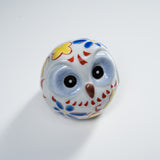 Kutani Ware Animal Ornament - Flower Owl / 九谷焼 お花の梟