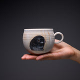 Yamano Usagi Handmade Rabbit Mug Cup - Kuro / 山野うさぎ マグカップ