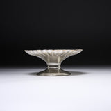 USUKI Ware Handmade Kiku Footed Plate - Gold Silver Glaze / 臼杵焼