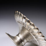 USUKI Ware Handmade Kiku Footed Plate - Gold Silver Glaze / 臼杵焼