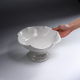 USUKI Ware Handmade Floral Footed Bowl / 臼杵焼