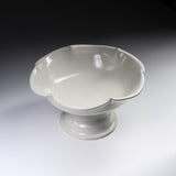 USUKI Ware Handmade Floral Footed Bowl / 臼杵焼