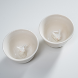 Rabbit Pair Sake Cup Set / 兎のペア盃