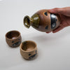 Load image into Gallery viewer, Mino ware Pottery Sake Set - Raccoon