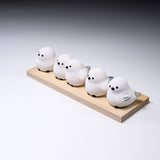 Seto Ware Lucky Ornament - Long-tailed Tit Birds / 瀬戸陶芸社 縁起玩具