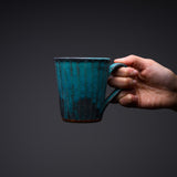 WAKASAMA Kiln Shabby Turquoise Straight Mug Cup / わかさま陶芸 マグカップ