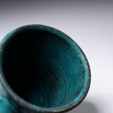 WAKASAMA Kiln Shabby Turquoise Straight Mug Cup / わかさま陶芸 マグカップ