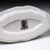 Kutani ware Slab Vase - Nakamura Toshito - Friendly Sparrow in the Snow / 九谷焼 花瓶