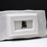 Kutani ware Branch Form Vase - Nakamura Toshito - Friendly Sparrow in the Snow / 九谷焼 花瓶