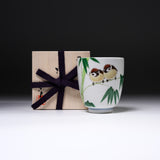 Kutani ware Yunomi Tea Cup - Nakamura Toshito - Bamboo Sparrow / 九谷焼  湯呑み