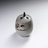Kutani ware Incense Burner - Nakamura Toshito - Snowing Sparrow / 九谷焼 香炉