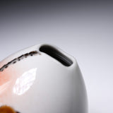 NAKAMURA TOSHITO Kutani Ware Round Vase - Two Sparrows / 九谷焼 花瓶