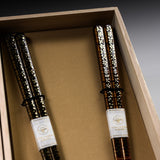 Wakasa lacquerware Chopsticks with Chopstick Rest - Garden Cherry / 若狭塗箸 桜 ギフトセット