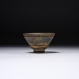 USUKI Ware Handmade Tea Cup - Silver Gold Glaze  / 臼杵焼