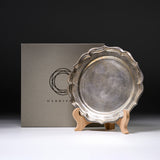 USUKI Ware Handmade Rim Plate - Ryoka Silver Glaze / 臼杵焼