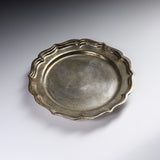 USUKI Ware Handmade Rim Plate - Ryoka Silver Glaze / 臼杵焼