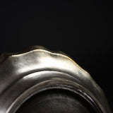 USUKI Ware Handmade Rim Plate - Ryoka Silver Glaze / 臼杵焼