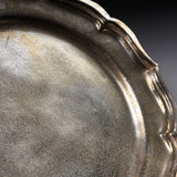 USUKI Ware Handmade Rim Plate - Ryoka Silver Glaze / 臼杵焼