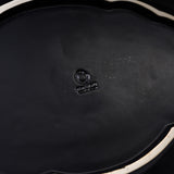 USUKI Ware Handmade Large Oval Plate - Black / 臼杵焼