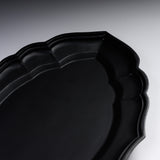 USUKI Ware Handmade Large Oval Plate - Black / 臼杵焼