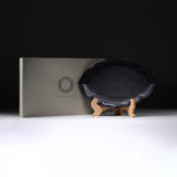 USUKI Ware Handmade Large Oval Plate - Black / 臼杵焼