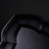 USUKI Ware Handmade Large Oval Plate - Black / 臼杵焼