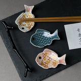 Arita Ware Bream Single Chopstick Rest / 有田焼-幸楽窯 めで鯛 箸置き