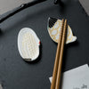 Arita Ware Crane and Tortoise Single Chopstick Rest / 有田焼 -幸楽窯 鶴亀 箸置き