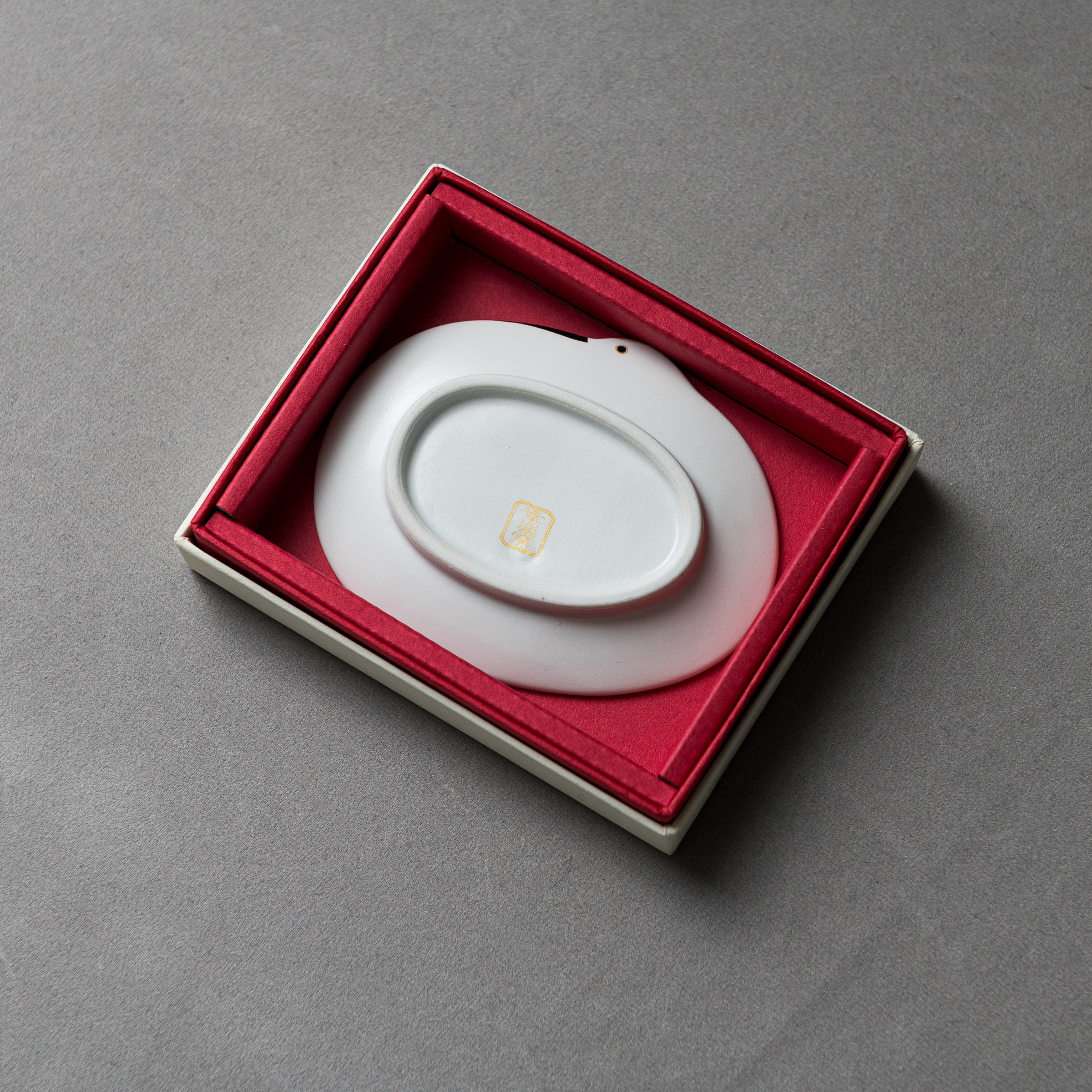 Arita Ware Single Plate Gift Box - 10 cm - Crane or Tortoise / 有田焼 幸楽窯 鶴亀 小皿