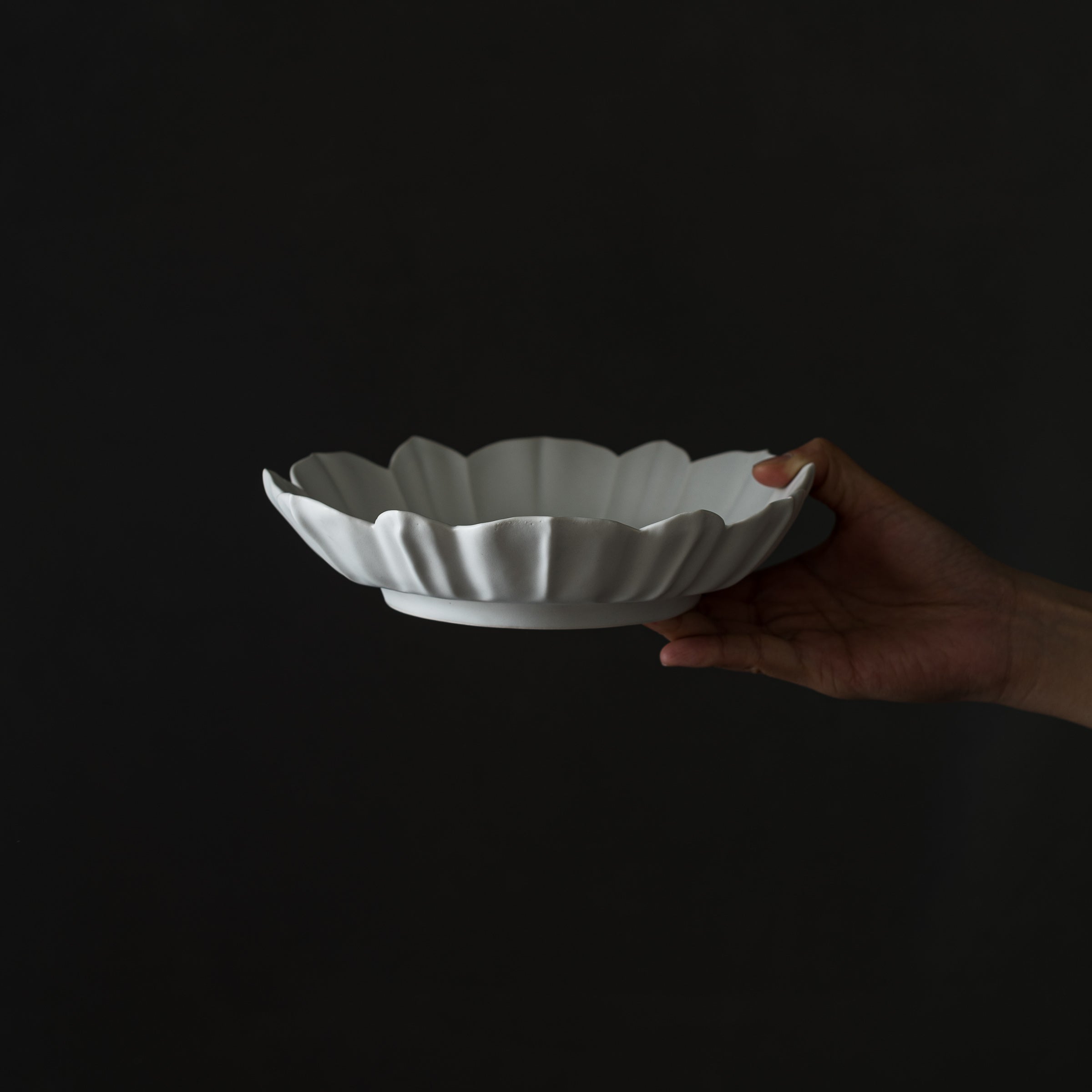 USUKIYAKI Ryoka Handmade Deep Plate / 臼杵焼き 稜花