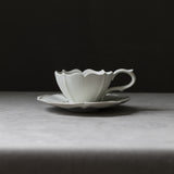 USUKIYAKI Ryoka Handmade Teacup & Saucer | 臼杵焼き 稜花