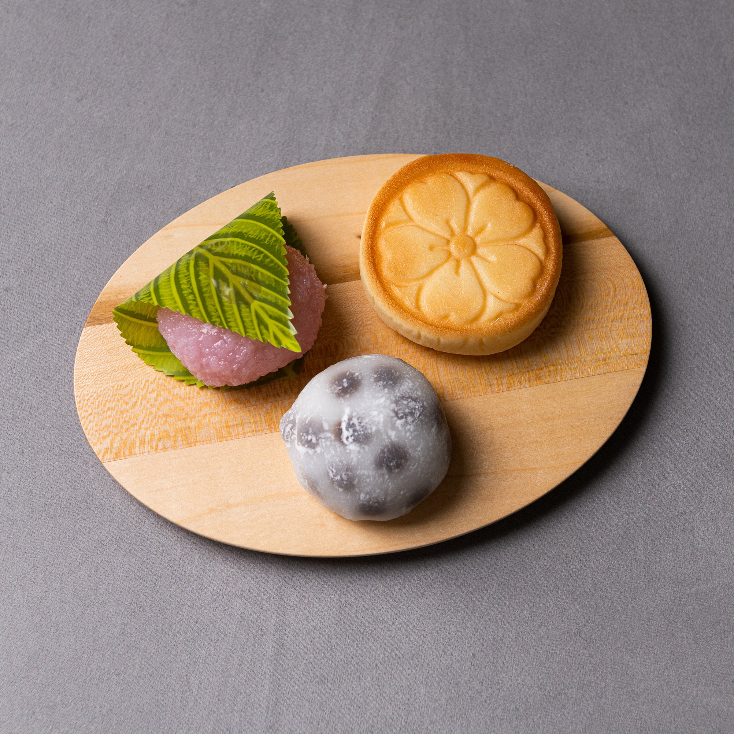 Wild Cherry Oval Snack Plate Wooden Tray / 山桜プレート