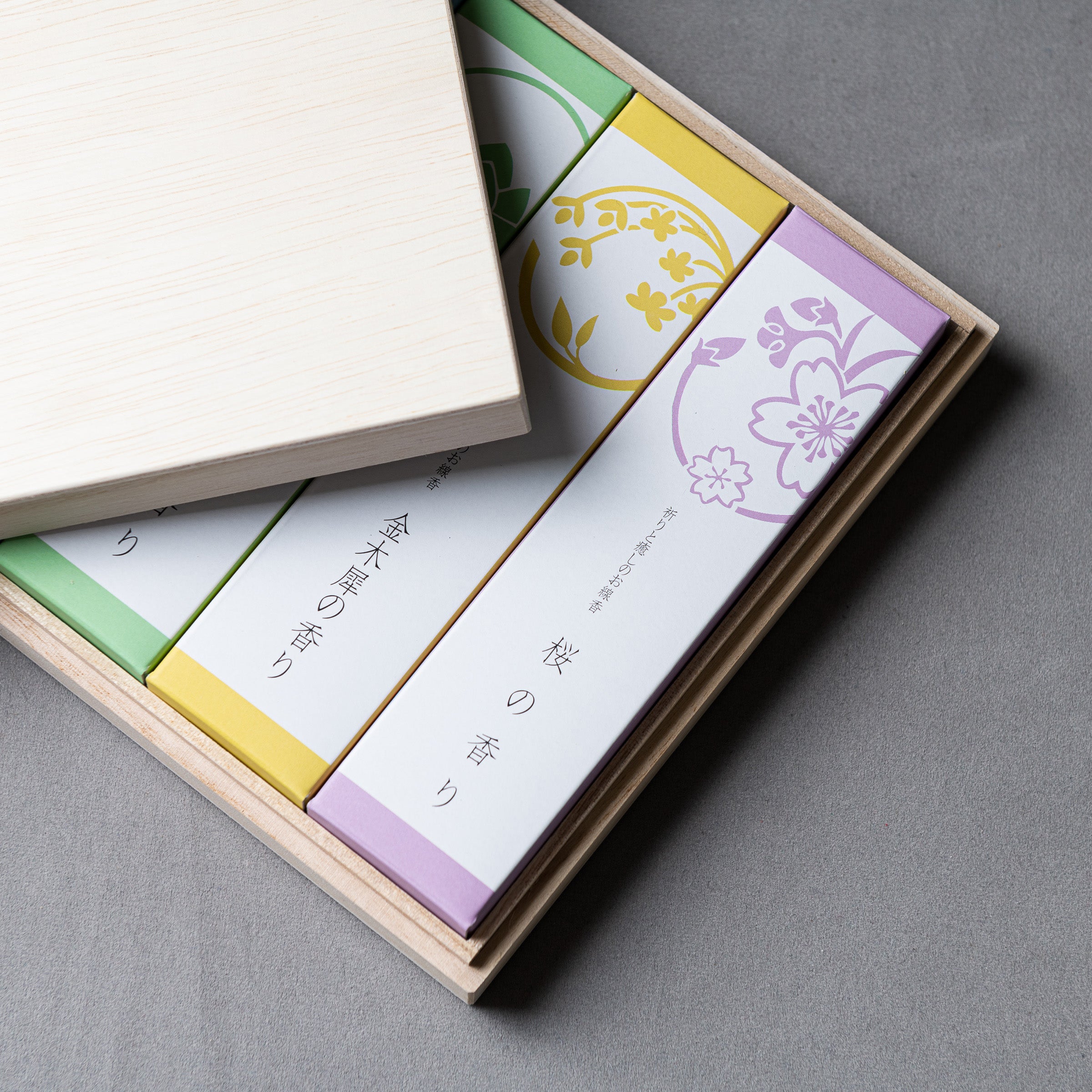 Japanese Incense - 5 Fragrance Set Box / 季節の花 お香セット