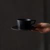 Kinto Oct Cup & Saucer - Black - 220 ml