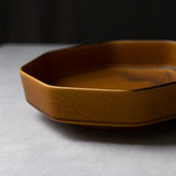 Tsudoi Shallow Bowl - Octagon / Mustard