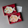 Arita Ware Single Plate Gift Box - 13.5 cm - 2 Colours / 有田焼 幸楽窯 めで鯛 小皿